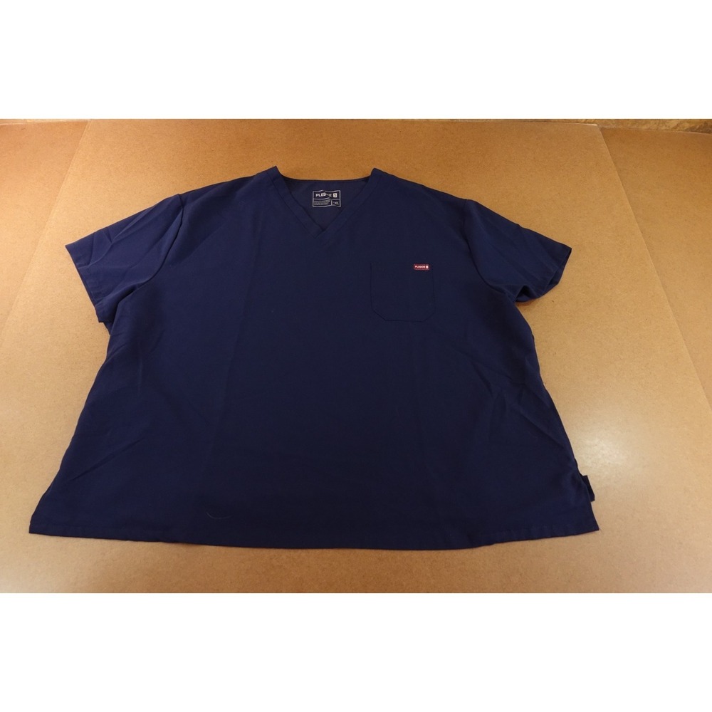 Pledge 5 Womens Size 4XL Navy Blue Short Sleeve V Neck Scrub Top